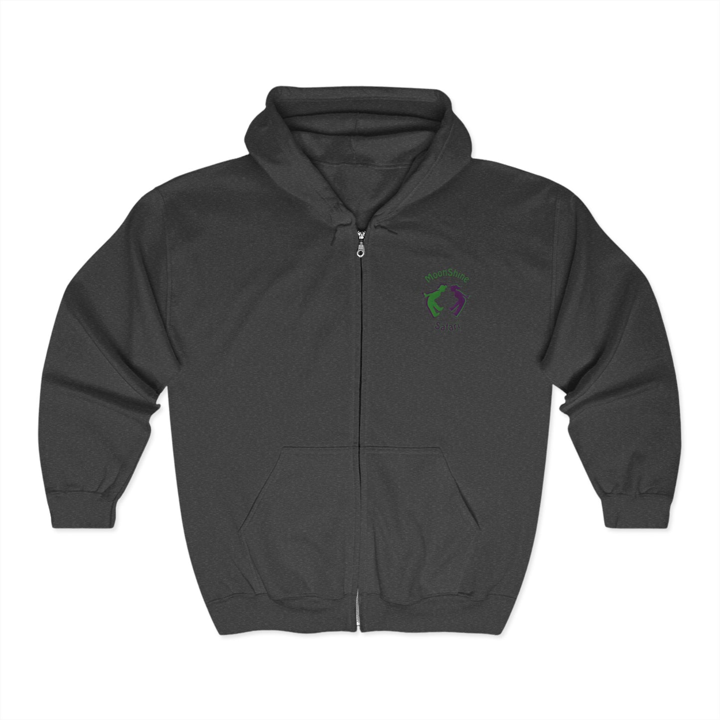 MoonShine Safari OG Logo Unisex Heavy Blend™ Full Zip Hooded Sweatshirt