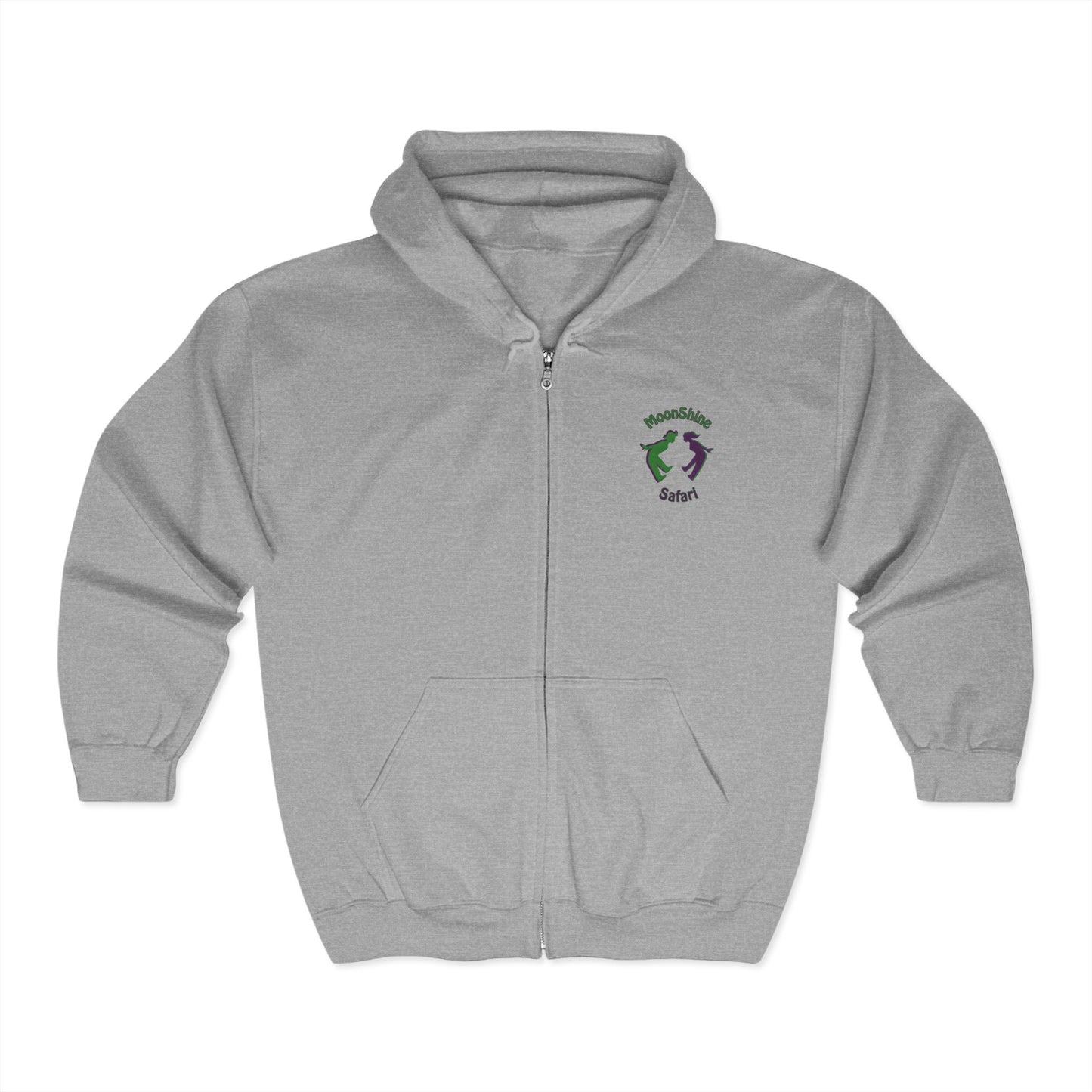 MoonShine Safari OG Logo Unisex Heavy Blend™ Full Zip Hooded Sweatshirt