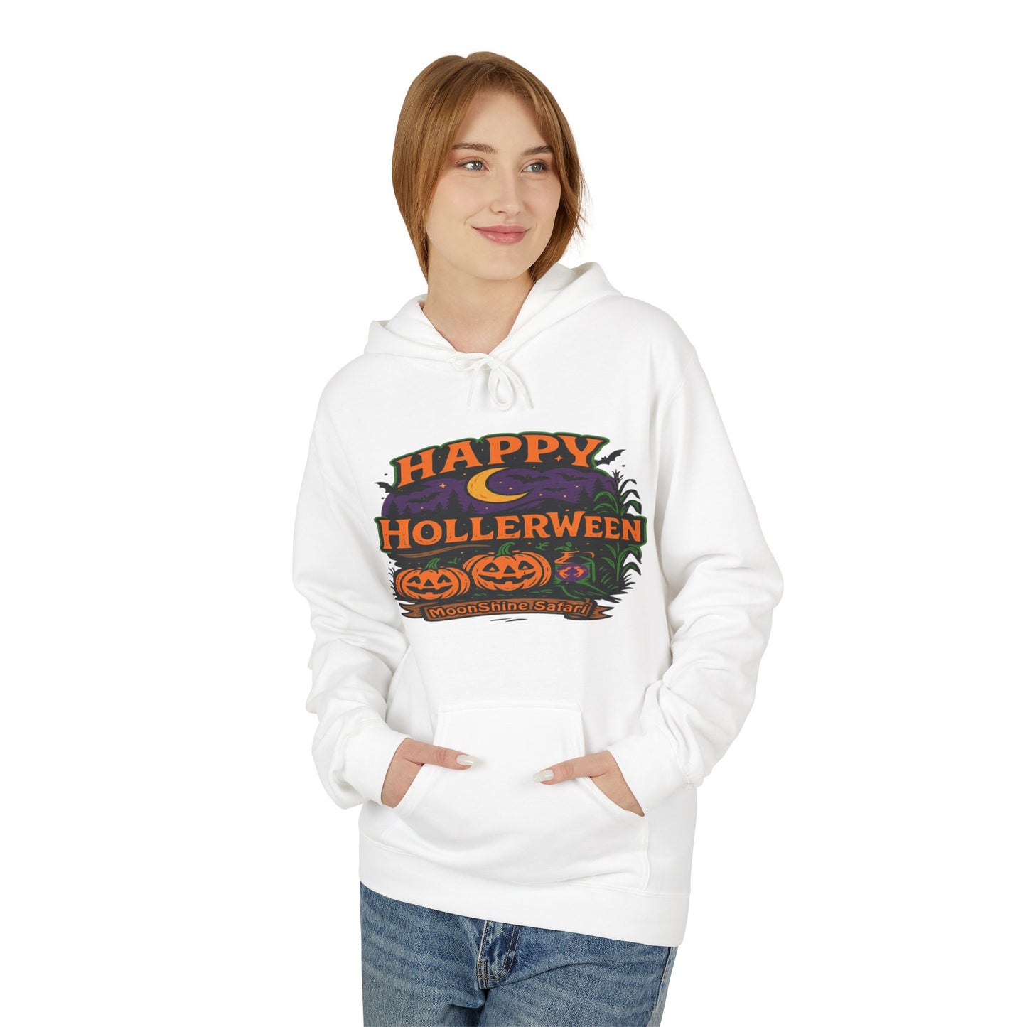 MoonShine Safari "Happy HollerWeen" Unisex Midweight Softstyle Fleece Hoodie