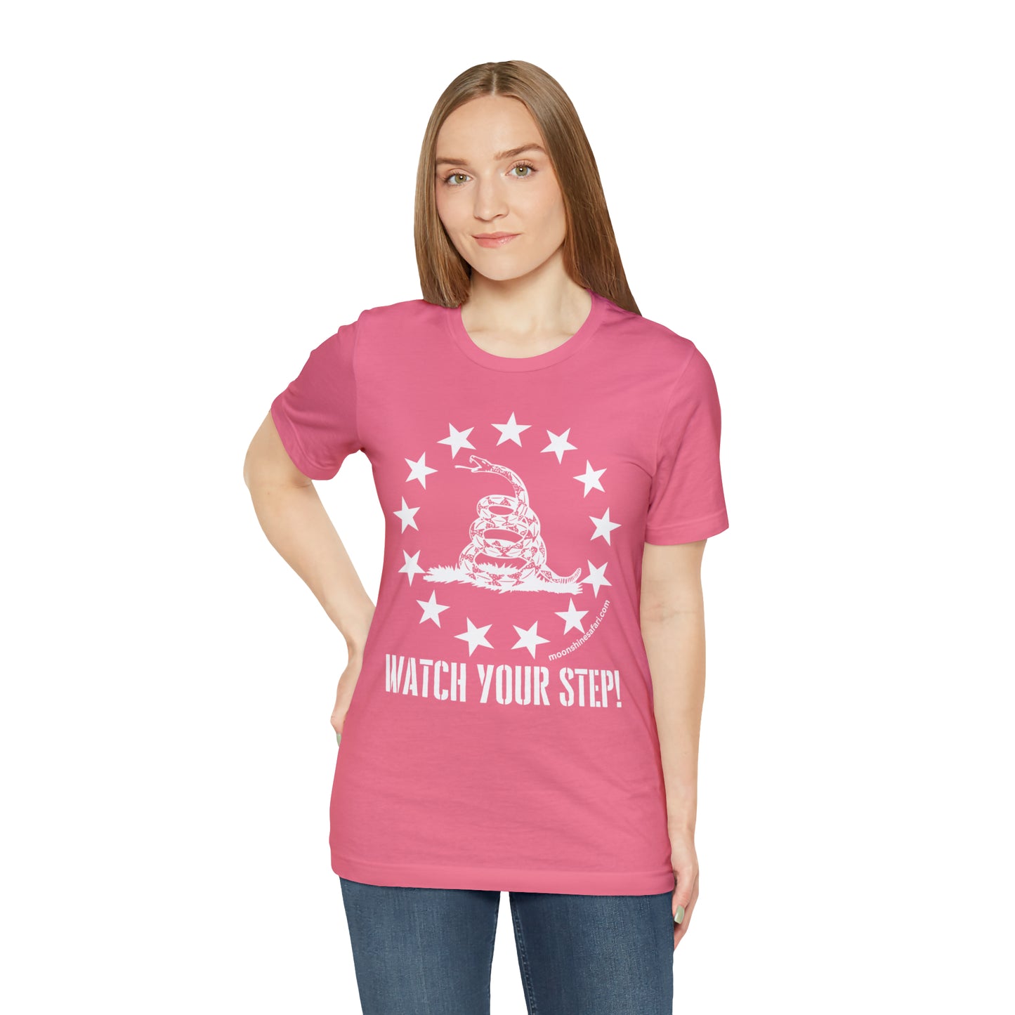 MoonShine Safar Watch Your Step Unisex Jersey Short Sleeve Tee