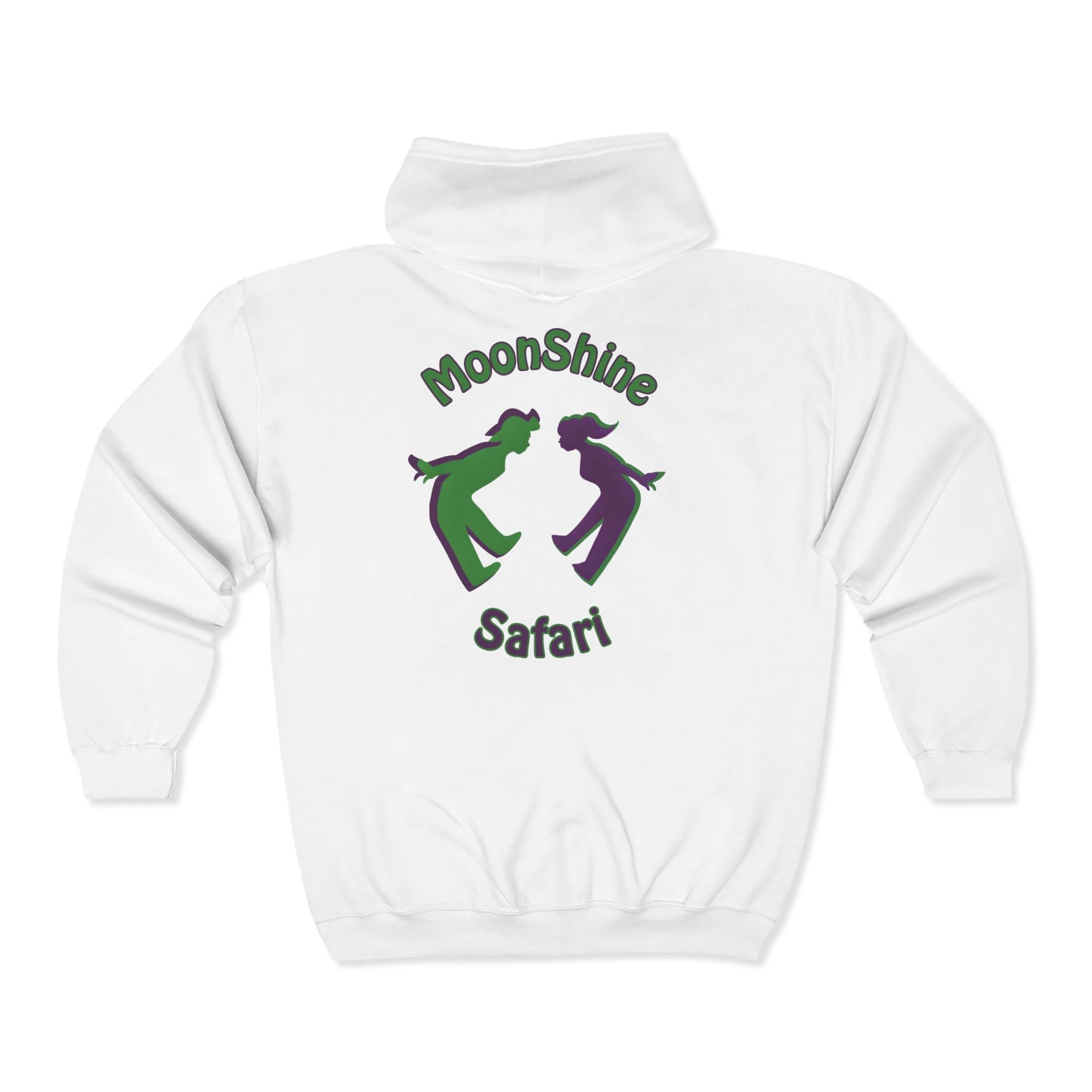 MoonShine Safari OG Logo Unisex Heavy Blend™ Full Zip Hooded Sweatshirt