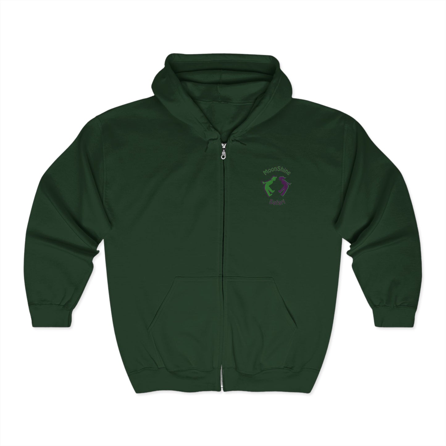 MoonShine Safari OG Logo Unisex Heavy Blend™ Full Zip Hooded Sweatshirt