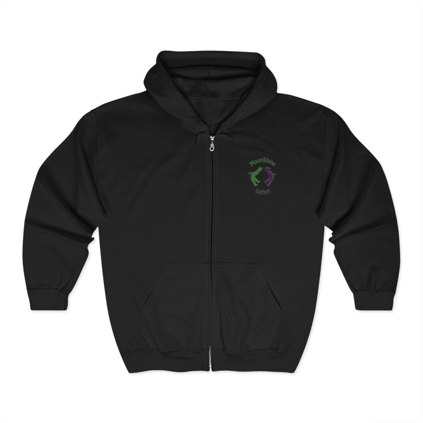 MoonShine Safari OG Logo Unisex Heavy Blend™ Full Zip Hooded Sweatshirt