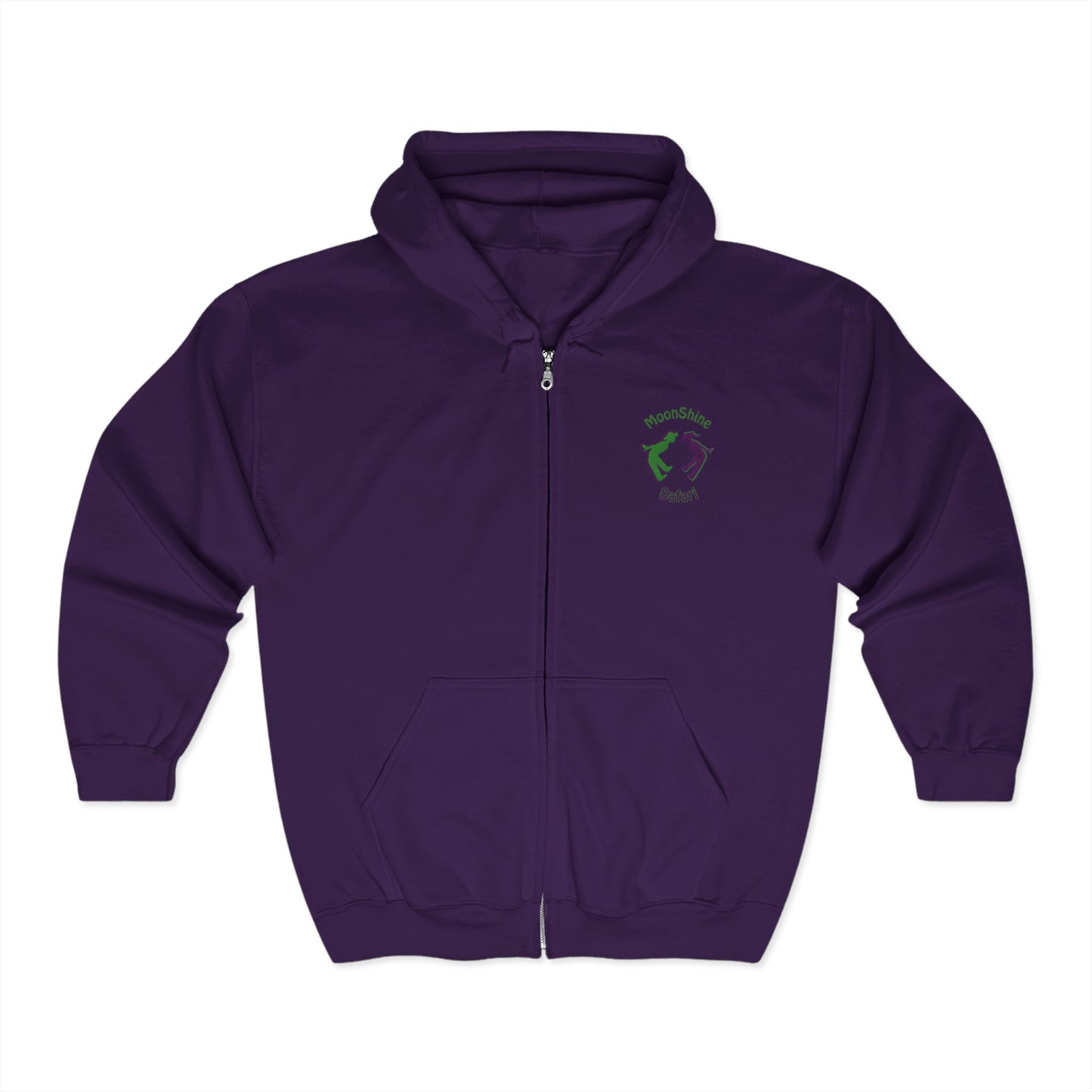 MoonShine Safari OG Logo Unisex Heavy Blend™ Full Zip Hooded Sweatshirt