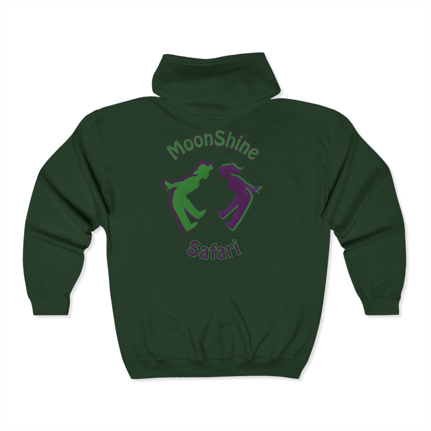 MoonShine Safari OG Logo Unisex Heavy Blend™ Full Zip Hooded Sweatshirt