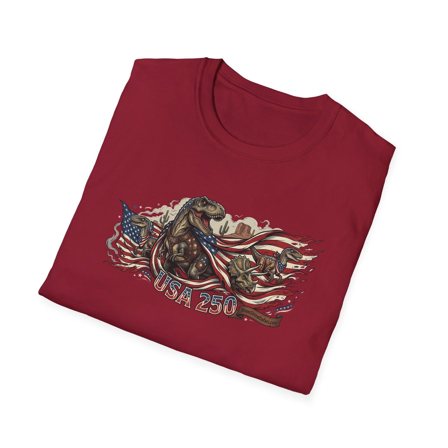 MoonShine Safari "USA 250- Dino" Unisex Softstyle T-Shirt