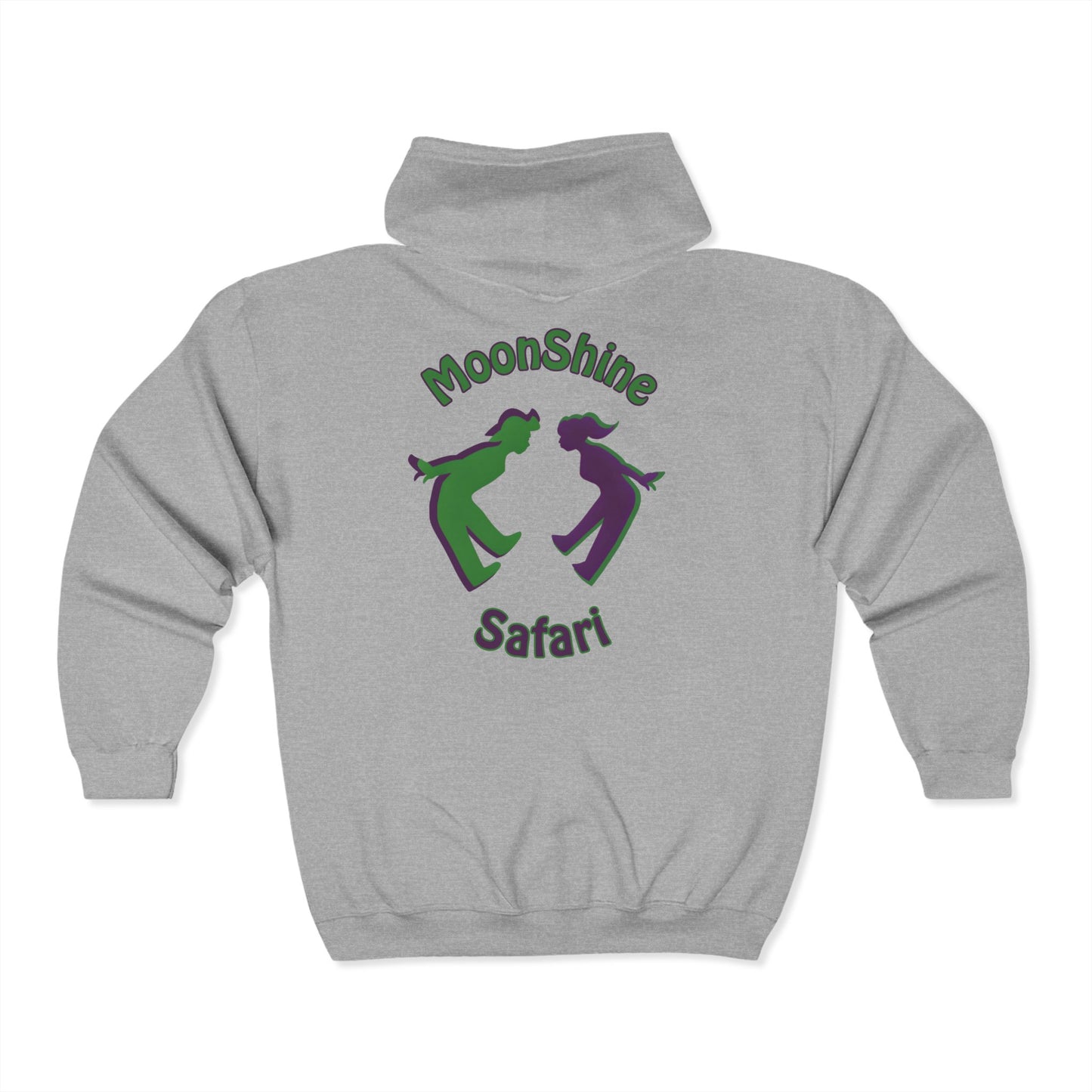 MoonShine Safari OG Logo Unisex Heavy Blend™ Full Zip Hooded Sweatshirt