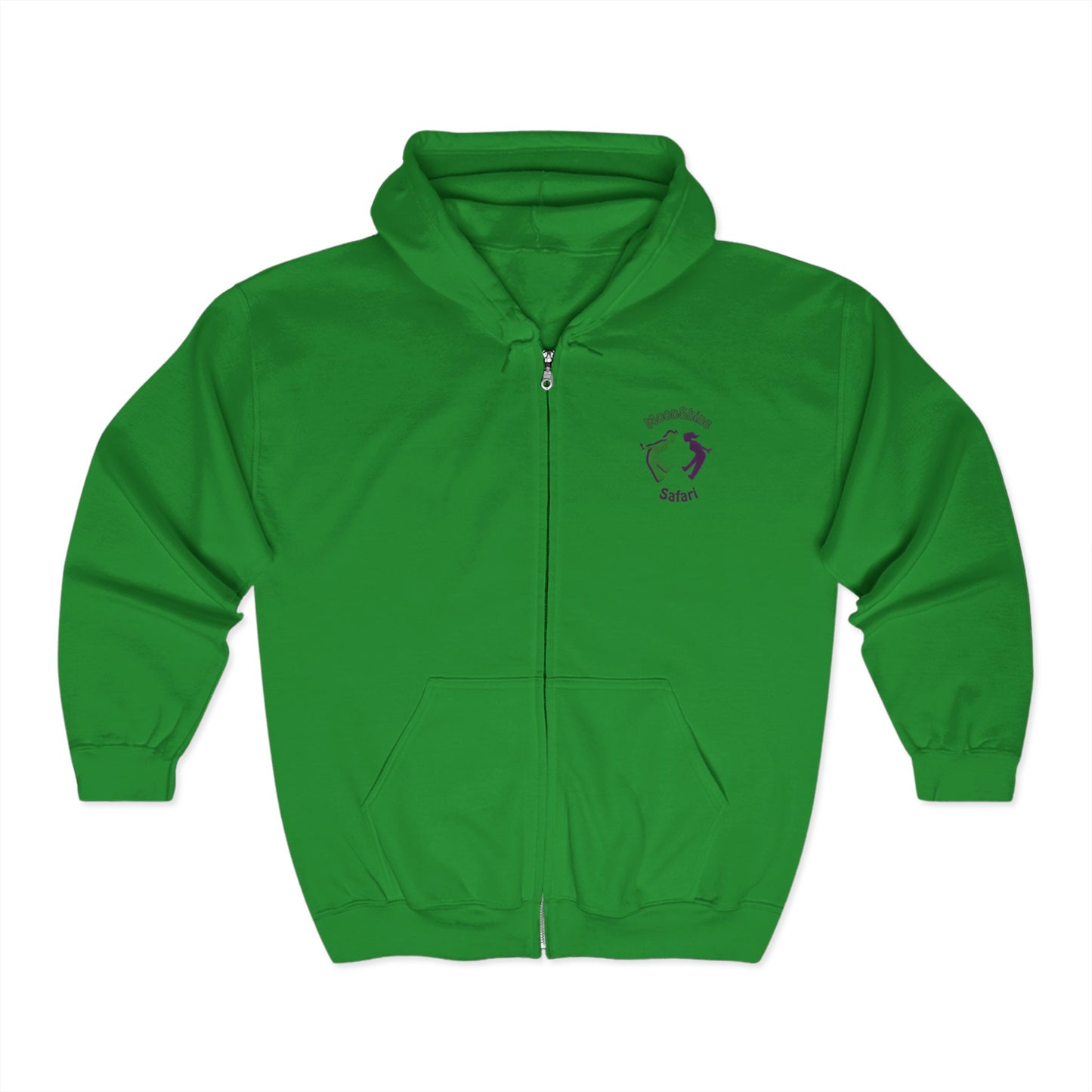 MoonShine Safari OG Logo Unisex Heavy Blend™ Full Zip Hooded Sweatshirt