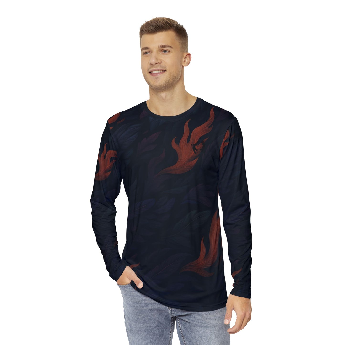 MoonShine Safari Cryptid Camo Collection {The Cluck} Unisex Long Sleeve Shirt (AOP)