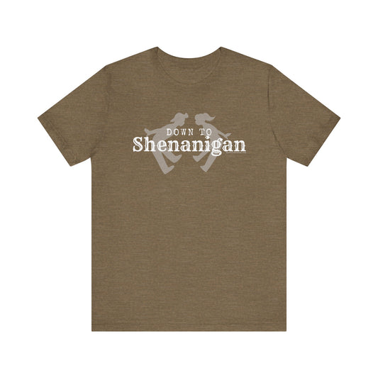 MoonShine Safari " Down to Shenanigan!" Unisex Jersey Short Sleeve Tee