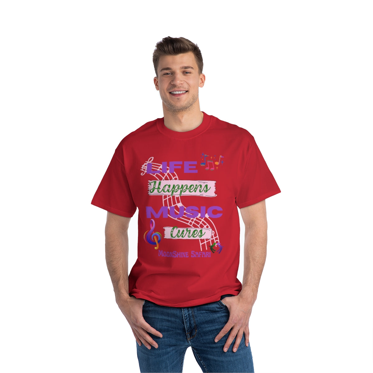 MoonShine Safari Music Cures Beefy-T® Short-Sleeve T-Shirt