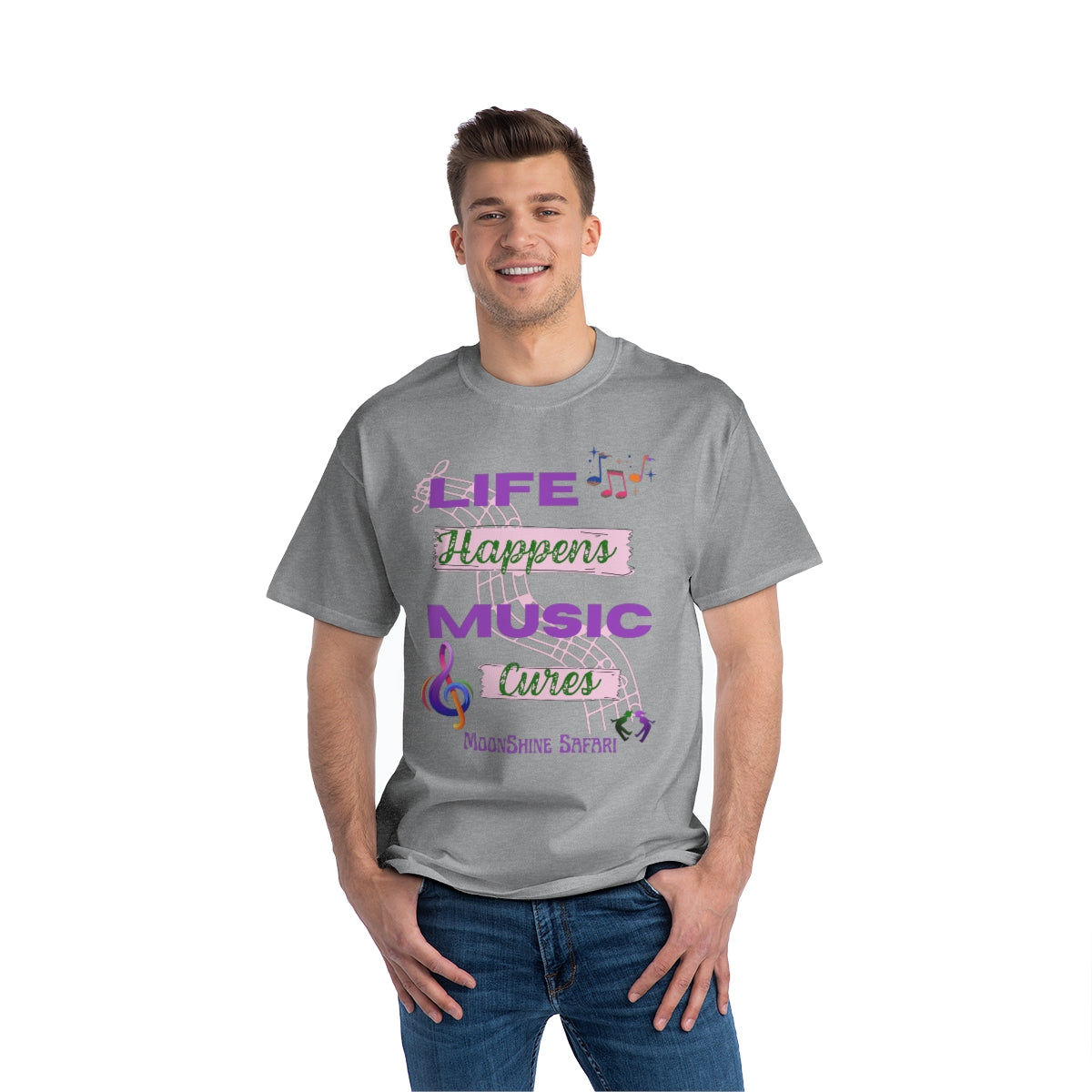 MoonShine Safari Music Cures Beefy-T® Short-Sleeve T-Shirt