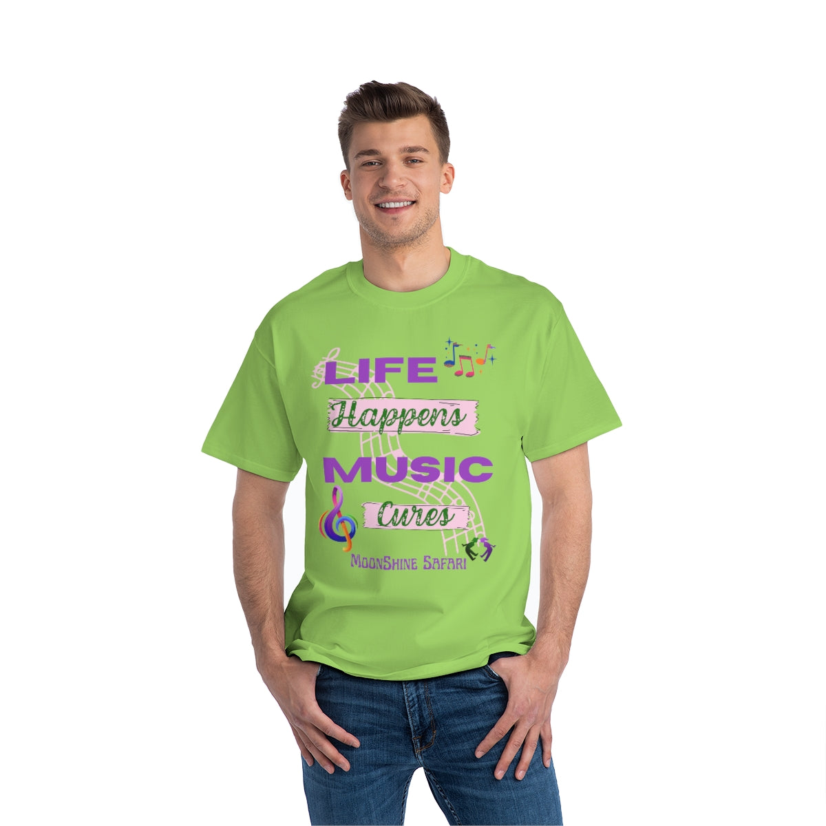 MoonShine Safari Music Cures Beefy-T® Short-Sleeve T-Shirt