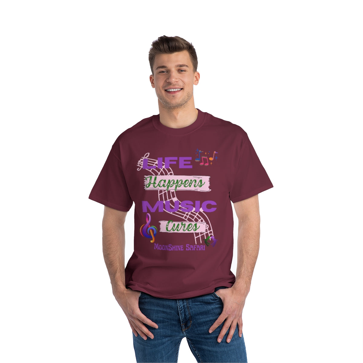 MoonShine Safari Music Cures Beefy-T® Short-Sleeve T-Shirt