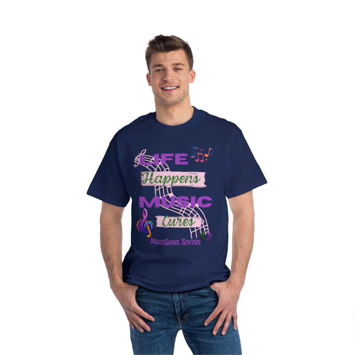 MoonShine Safari Music Cures Beefy-T® Short-Sleeve T-Shirt
