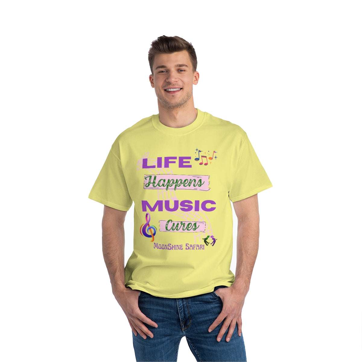 MoonShine Safari Music Cures Beefy-T® Short-Sleeve T-Shirt