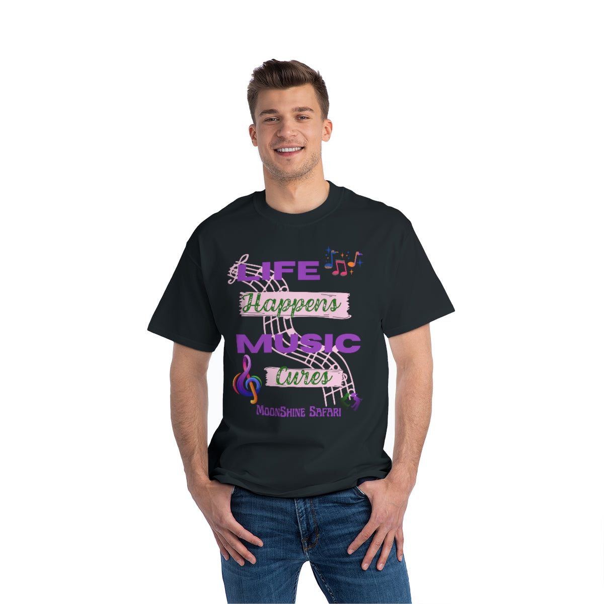 MoonShine Safari Music Cures Beefy-T® Short-Sleeve T-Shirt
