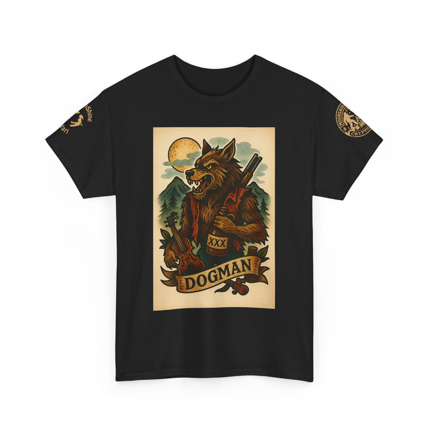 MoonShine Safari Cryptid Club Collection [DogMan] Unisex Heavy Cotton Tee