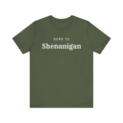 MoonShine Safari " Down to Shenanigan!" Unisex Jersey Short Sleeve Tee