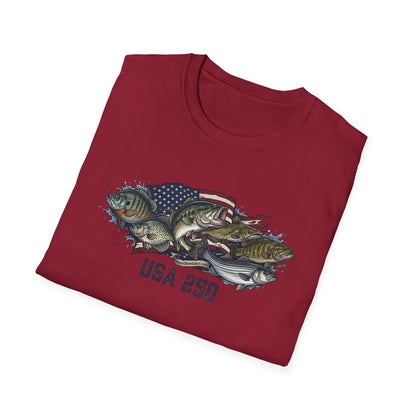 MoonShine Safari "USA 250 - Fish" Unisex Softstyle T-Shirt