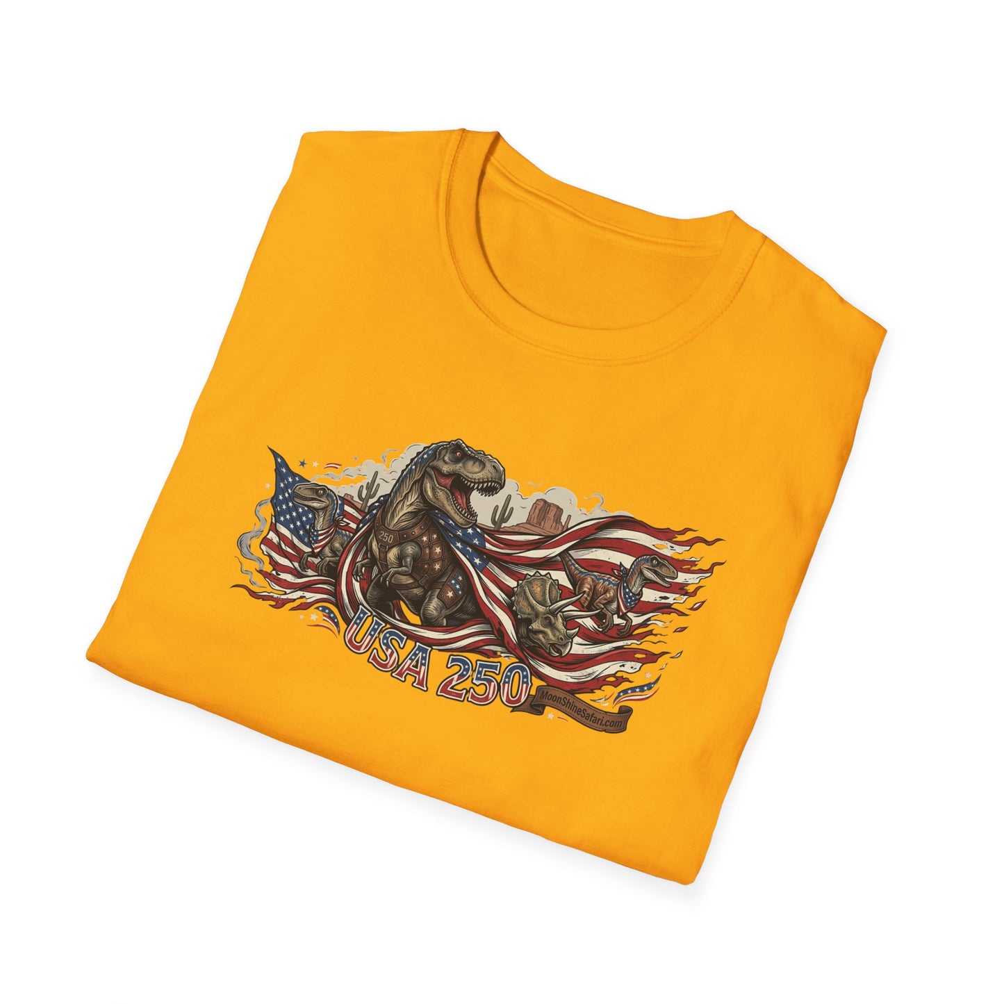 MoonShine Safari "USA 250- Dino" Unisex Softstyle T-Shirt