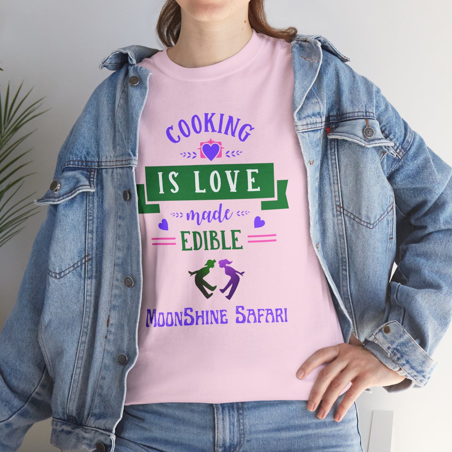 MoonShine Safari Cooking is Love Unisex Heavy Cotton Tee