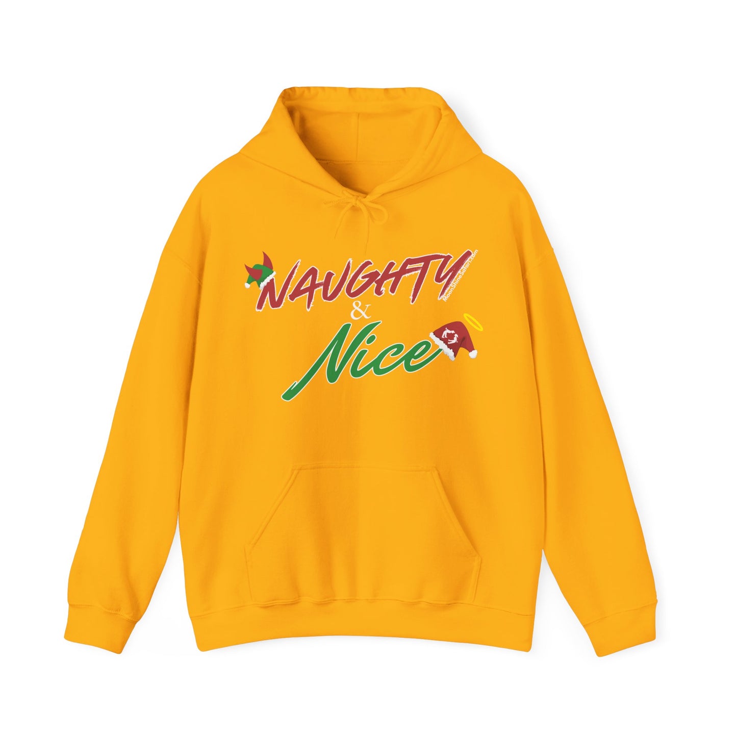 MoonShine Safari Holiday Naughty & Nice Unisex Heavy Blend™ Hooded Sweatshirt