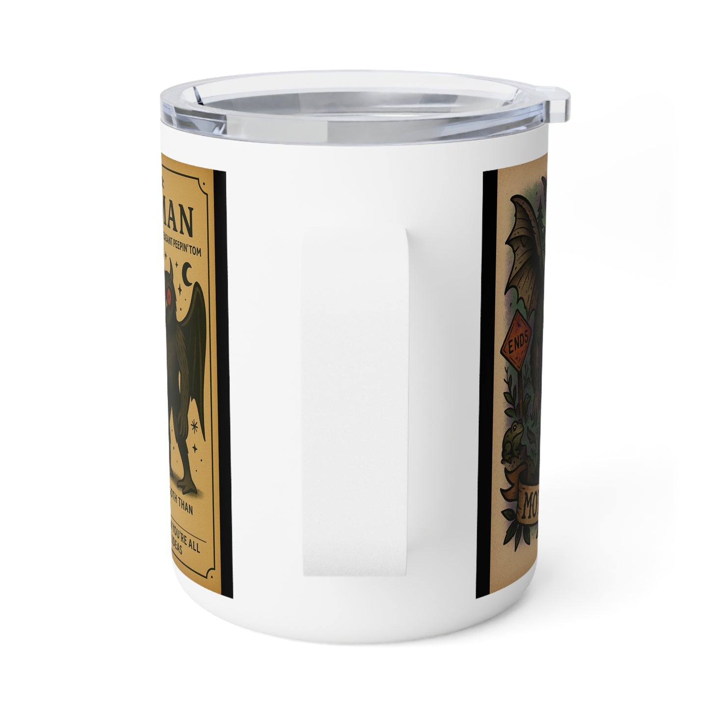 MoonShine Safari Cryptid Cup Collection [MothMan] Insulated Coffee Mug, 10oz