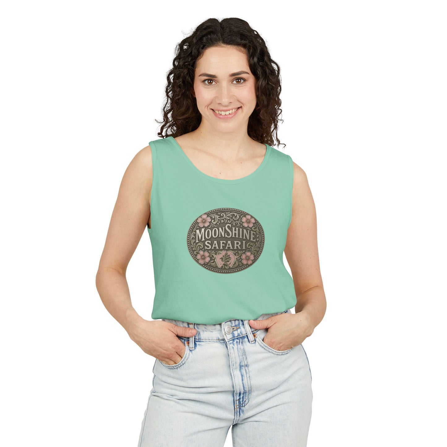 MoonShine Safari Women's Beltbuckle Unisex Garment-Dyed Tank Top