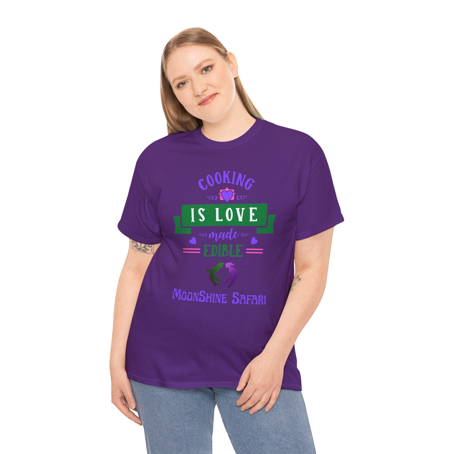 MoonShine Safari Cooking is Love Unisex Heavy Cotton Tee