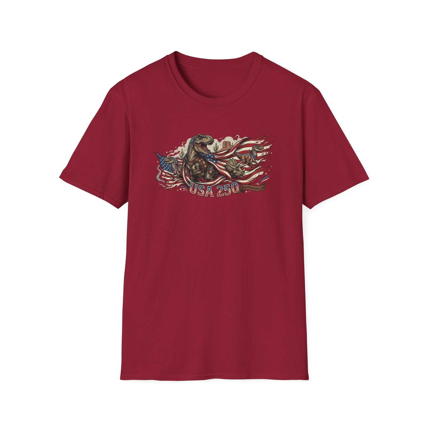 MoonShine Safari "USA 250- Dino" Unisex Softstyle T-Shirt