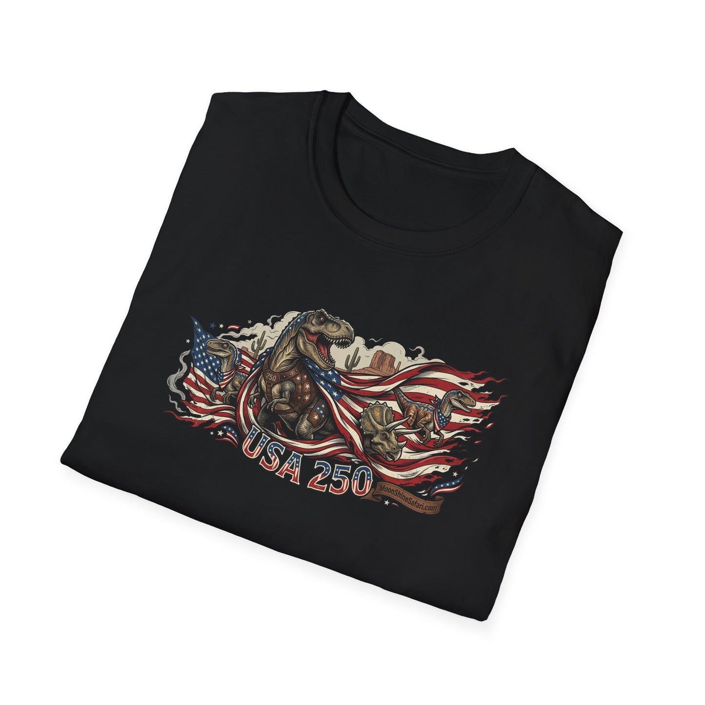 MoonShine Safari "USA 250- Dino" Unisex Softstyle T-Shirt