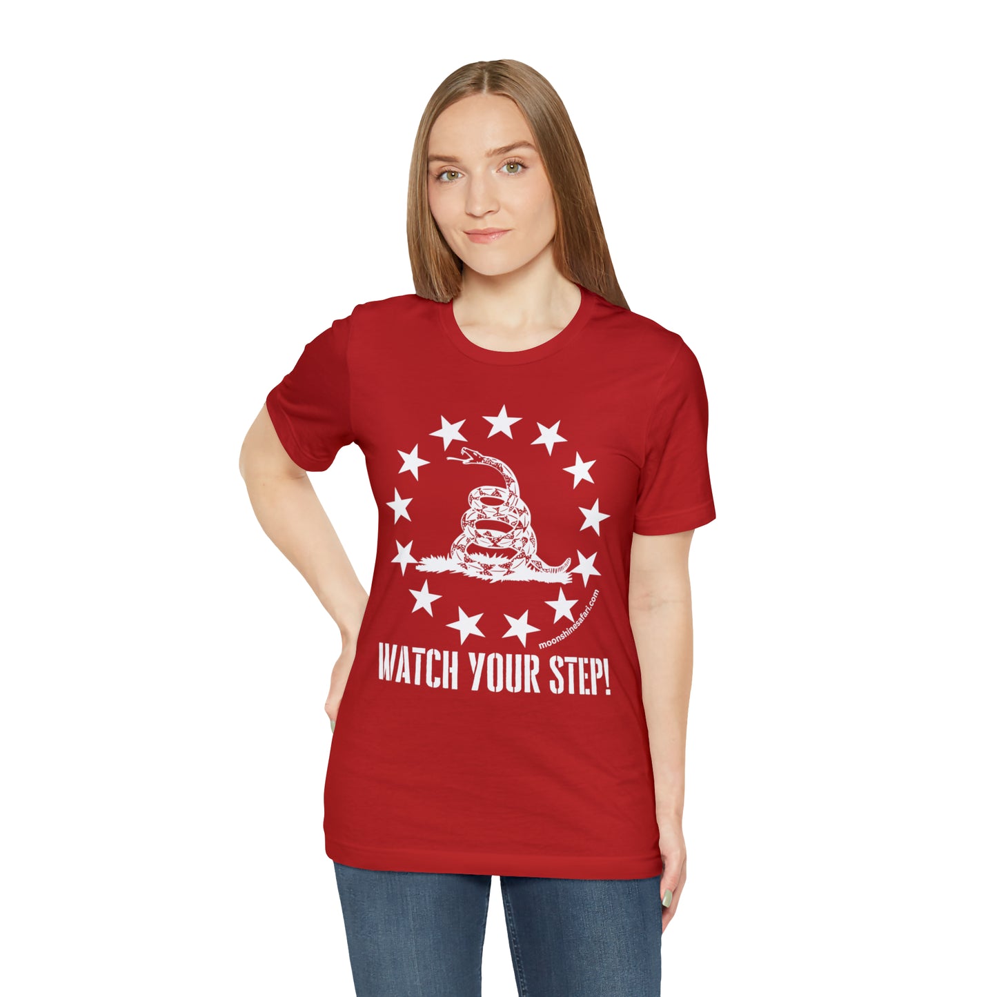 MoonShine Safar Watch Your Step Unisex Jersey Short Sleeve Tee