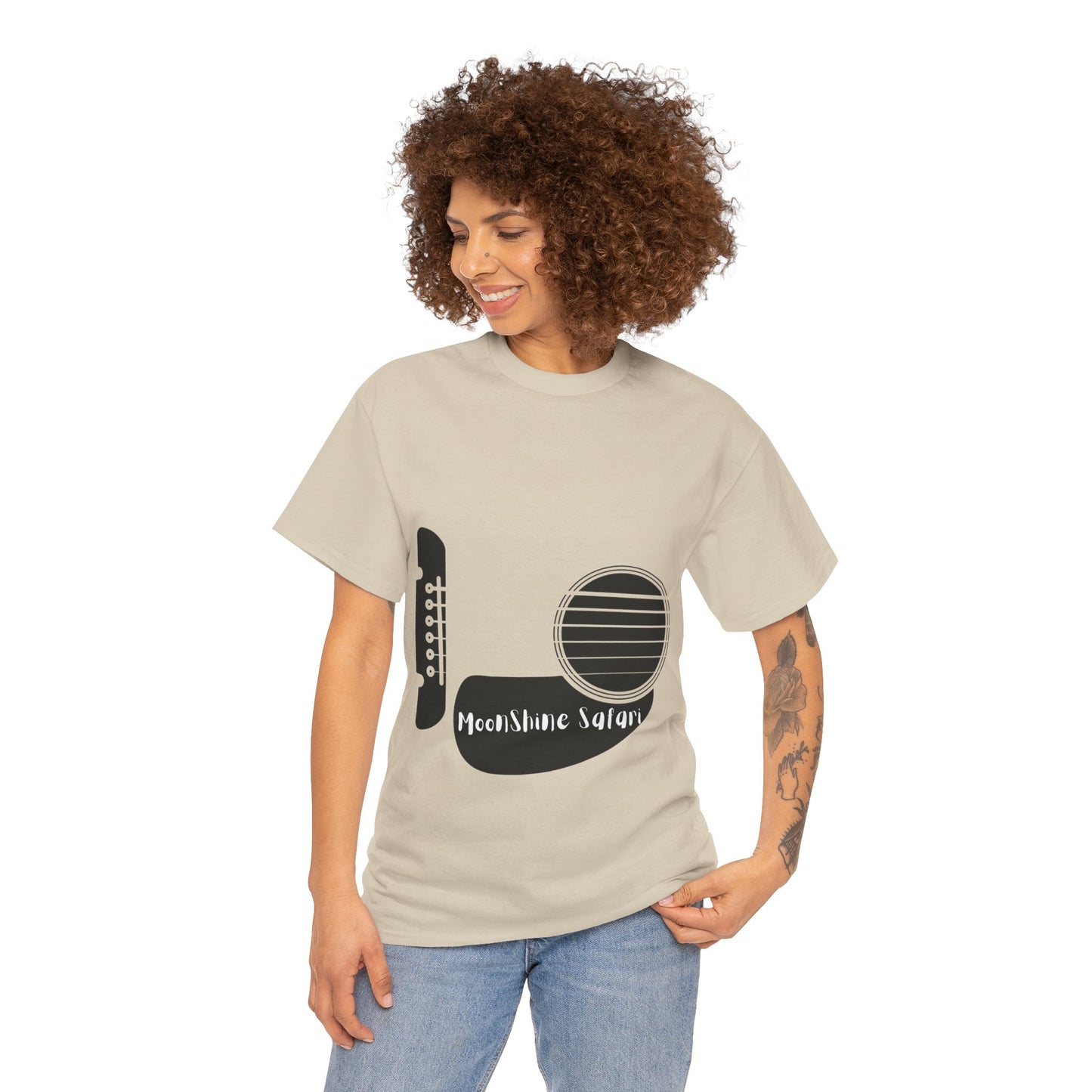 MoonShine Safari Acoustic Guitar Unisex Heavy Cotton Tee