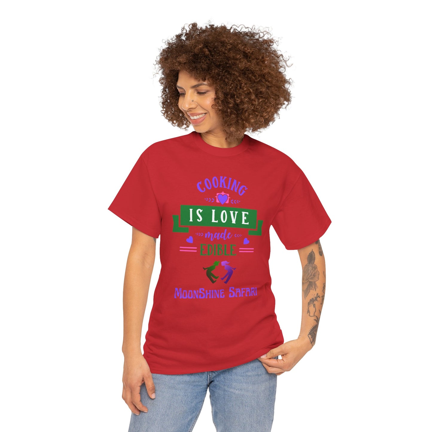 MoonShine Safari Cooking is Love Unisex Heavy Cotton Tee