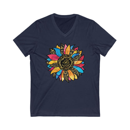 MoonShine Safari "Sunflower" Women's Jersey Short Sleeve V-Neck Tee