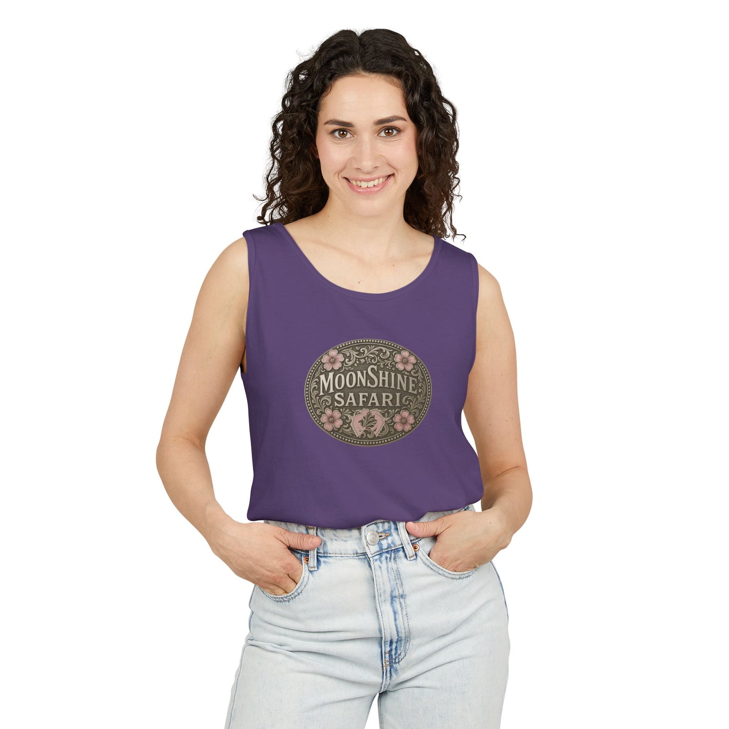 MoonShine Safari Women's Beltbuckle Unisex Garment-Dyed Tank Top