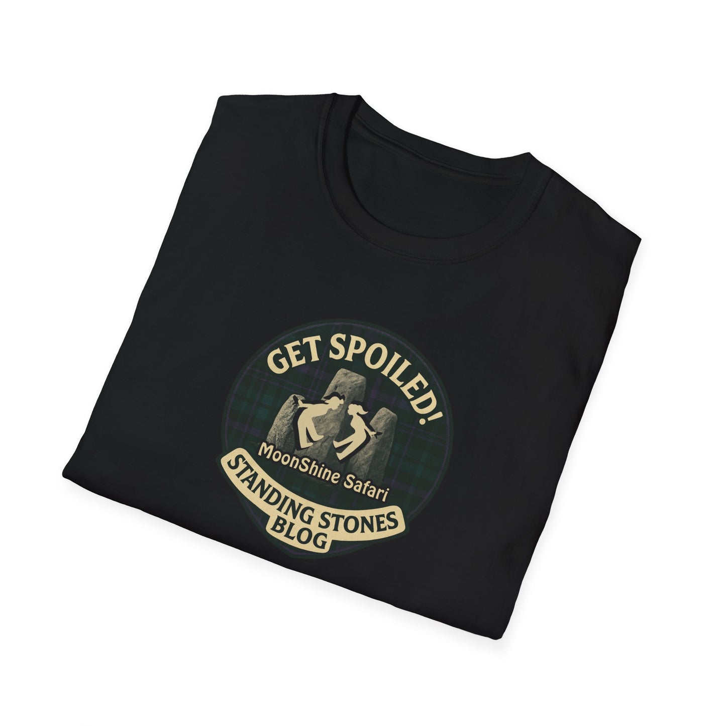 MoonShine Safari "Get Spoiled!" Standing Stones Blog Unisex Softstyle T-Shirt