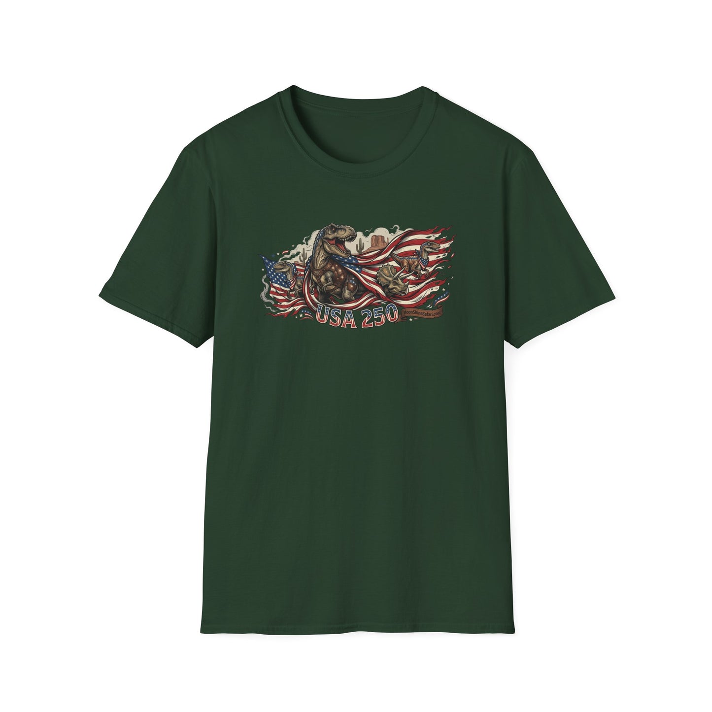 MoonShine Safari "USA 250- Dino" Unisex Softstyle T-Shirt
