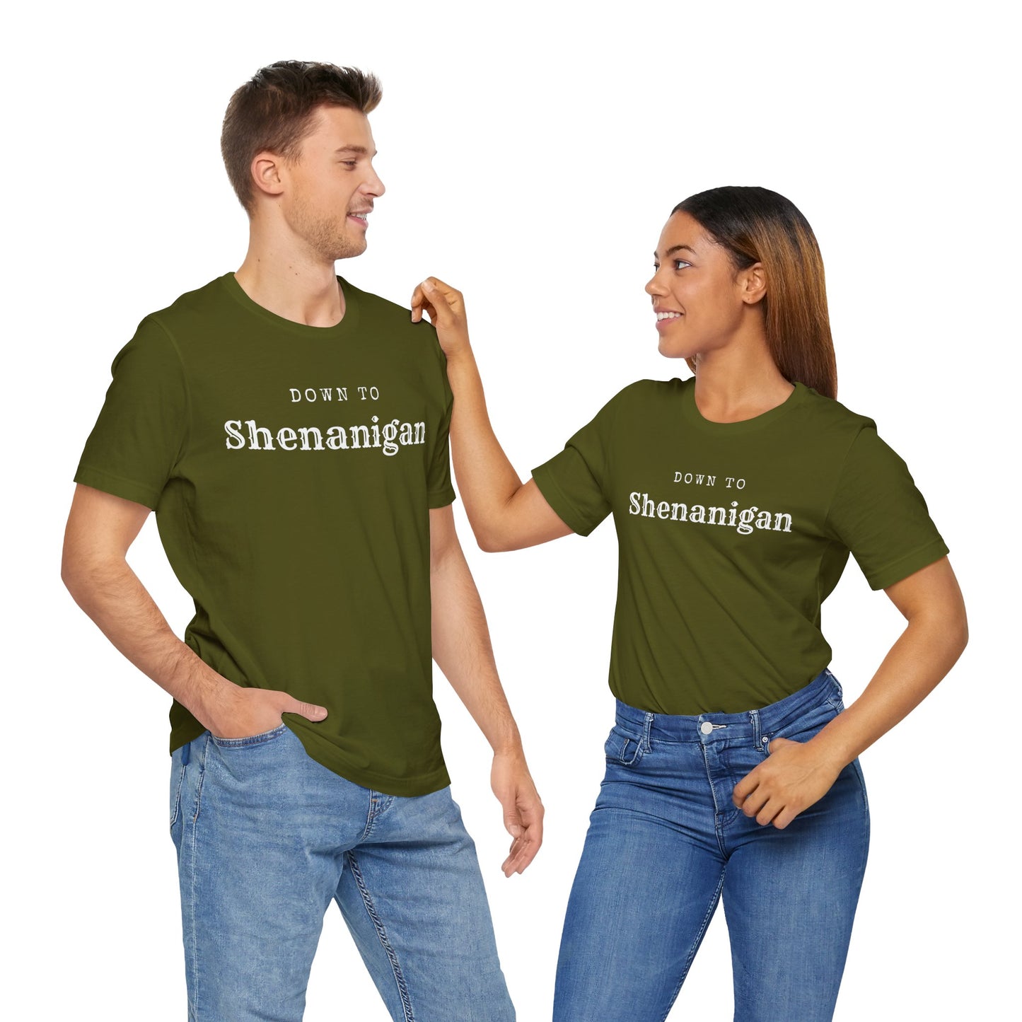 MoonShine Safari " Down to Shenanigan!" Unisex Jersey Short Sleeve Tee