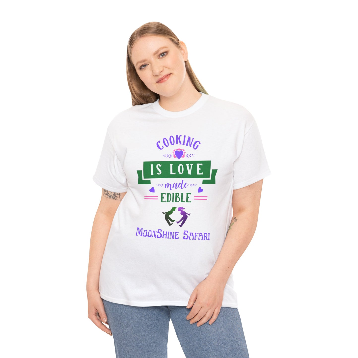 MoonShine Safari Cooking is Love Unisex Heavy Cotton Tee