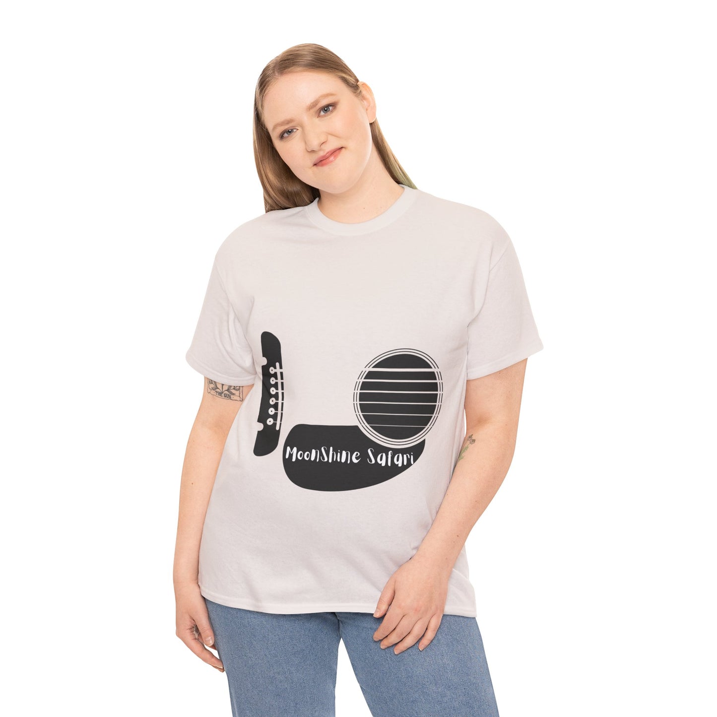 MoonShine Safari Acoustic Guitar Unisex Heavy Cotton Tee