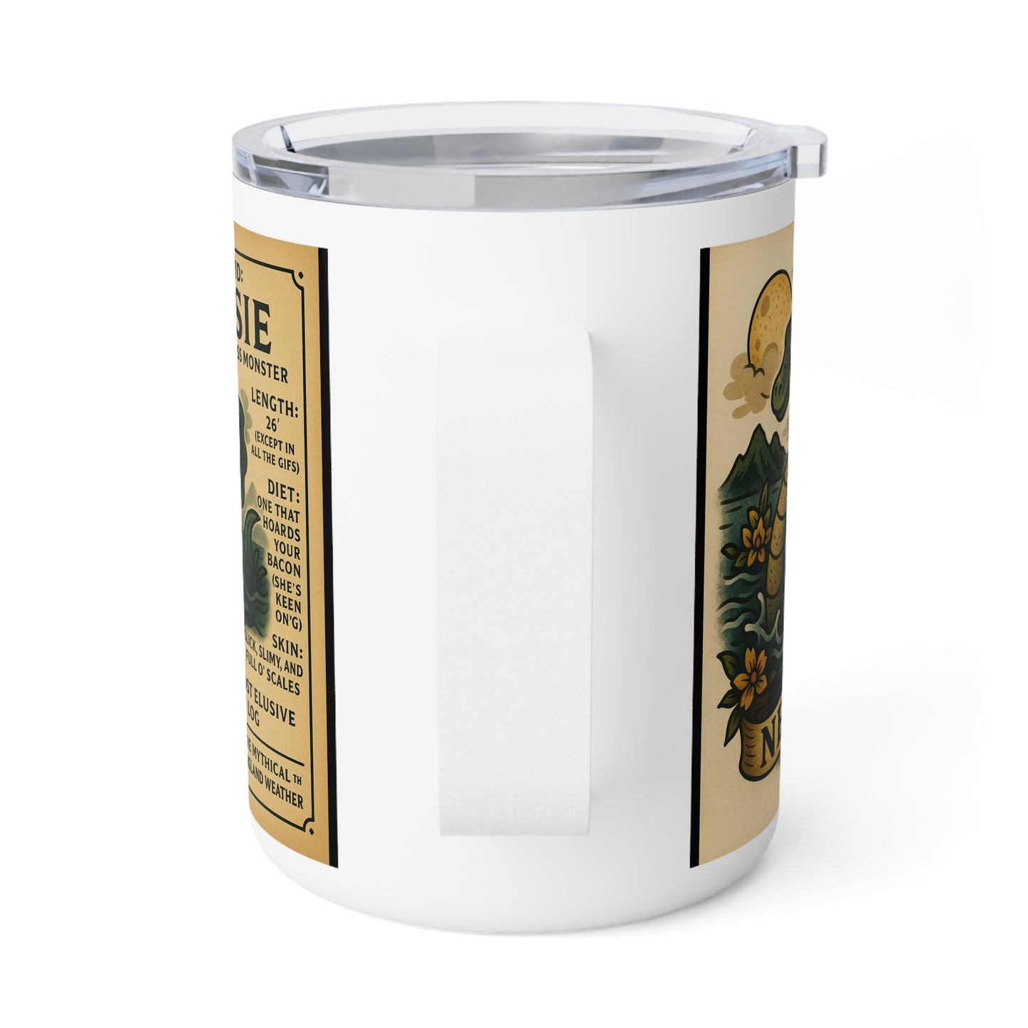 MoonShine Safari Cryptid Cup Collection [The Ness] Insulated Coffee Mug, 10oz