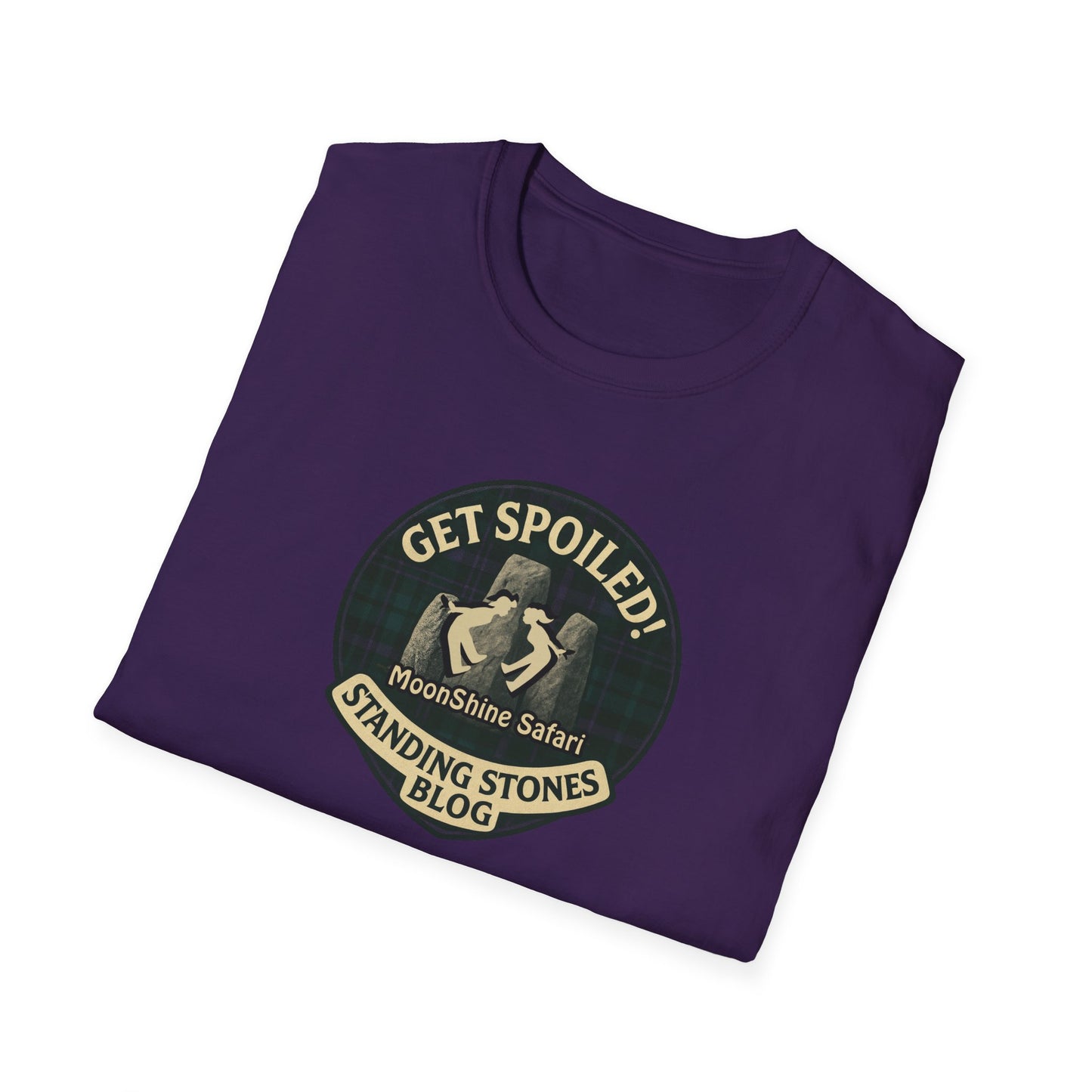MoonShine Safari "Get Spoiled!" Standing Stones Blog Unisex Softstyle T-Shirt