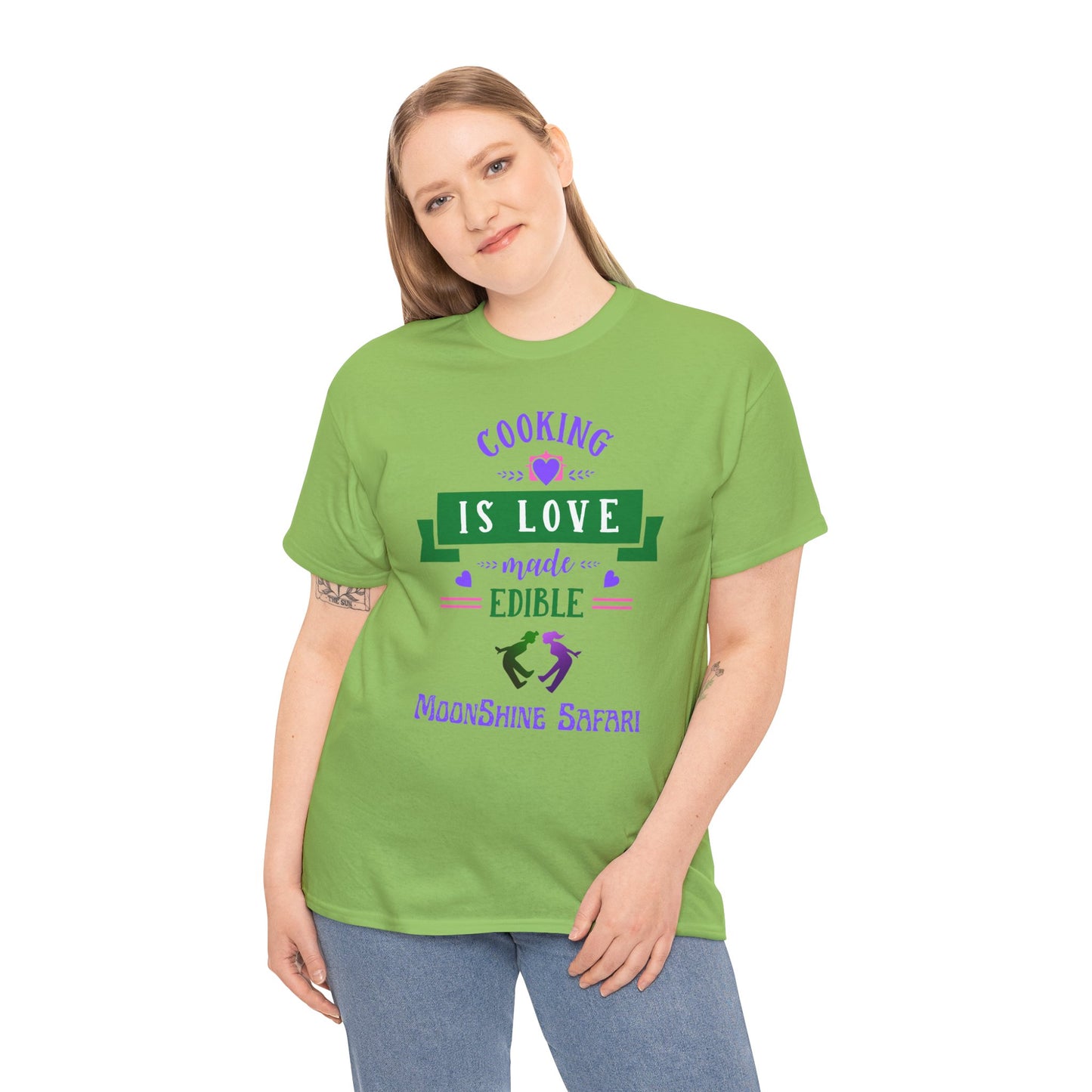 MoonShine Safari Cooking is Love Unisex Heavy Cotton Tee