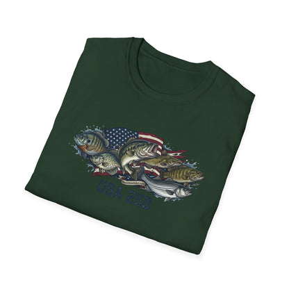 MoonShine Safari "USA 250 - Fish" Unisex Softstyle T-Shirt