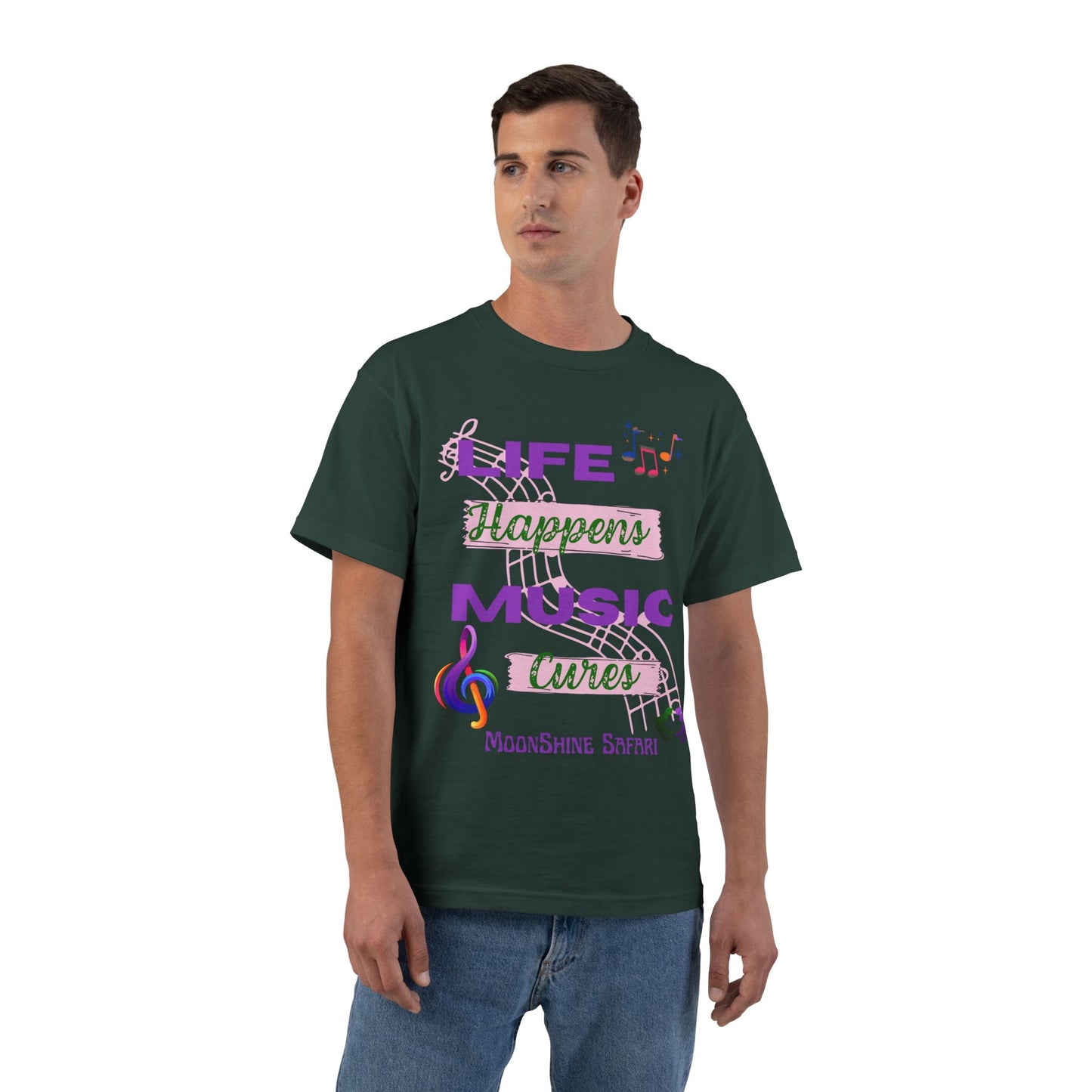 MoonShine Safari Music Cures Beefy-T®  Short-Sleeve T-Shirt