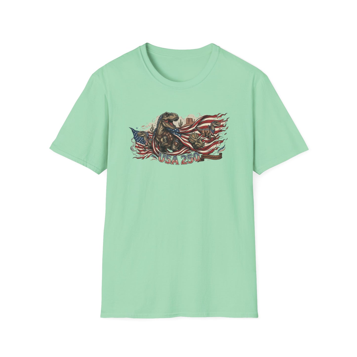 MoonShine Safari "USA 250- Dino" Unisex Softstyle T-Shirt