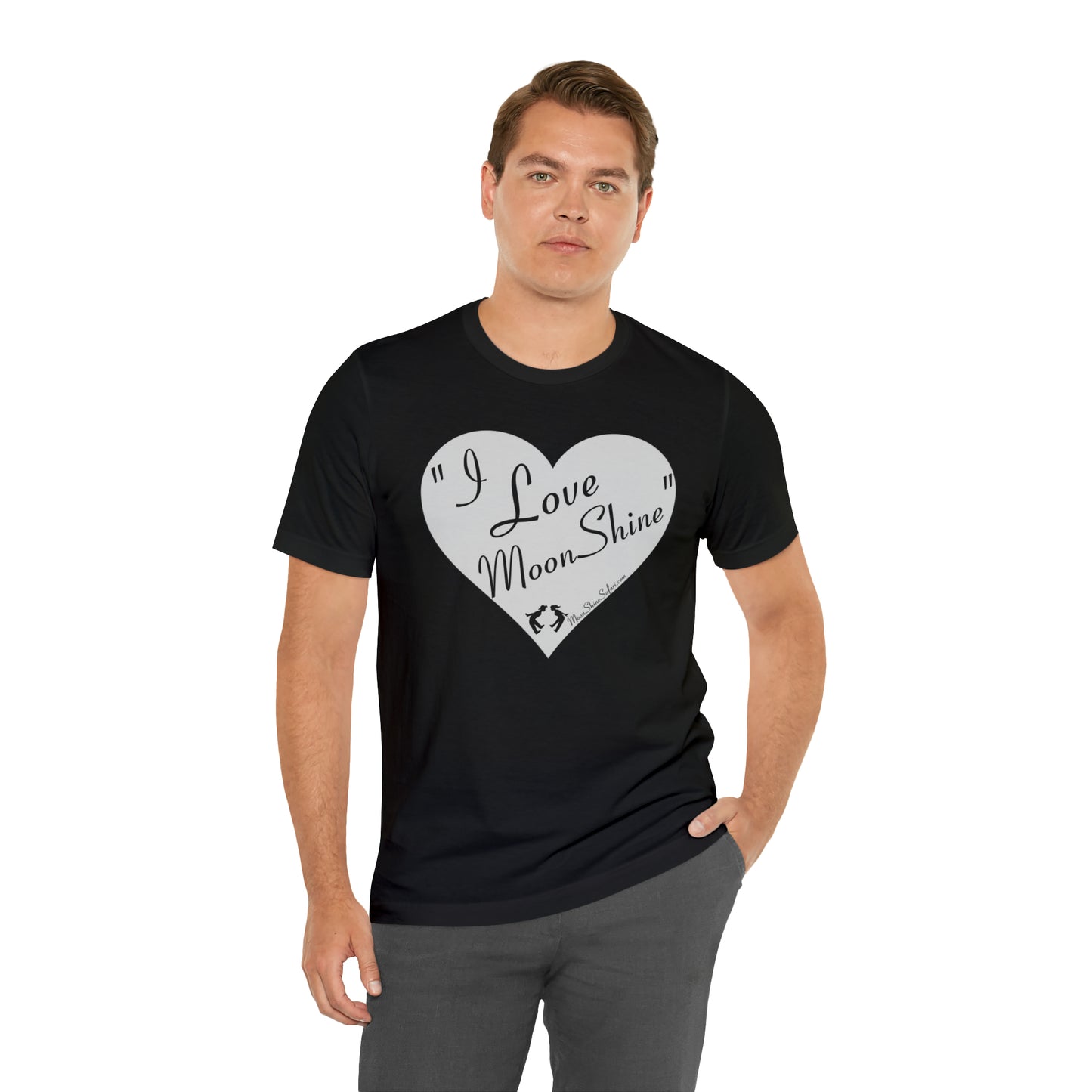 MoonShine Safari I Love MoonShine B&W Unisex Jersey Short Sleeve Tee