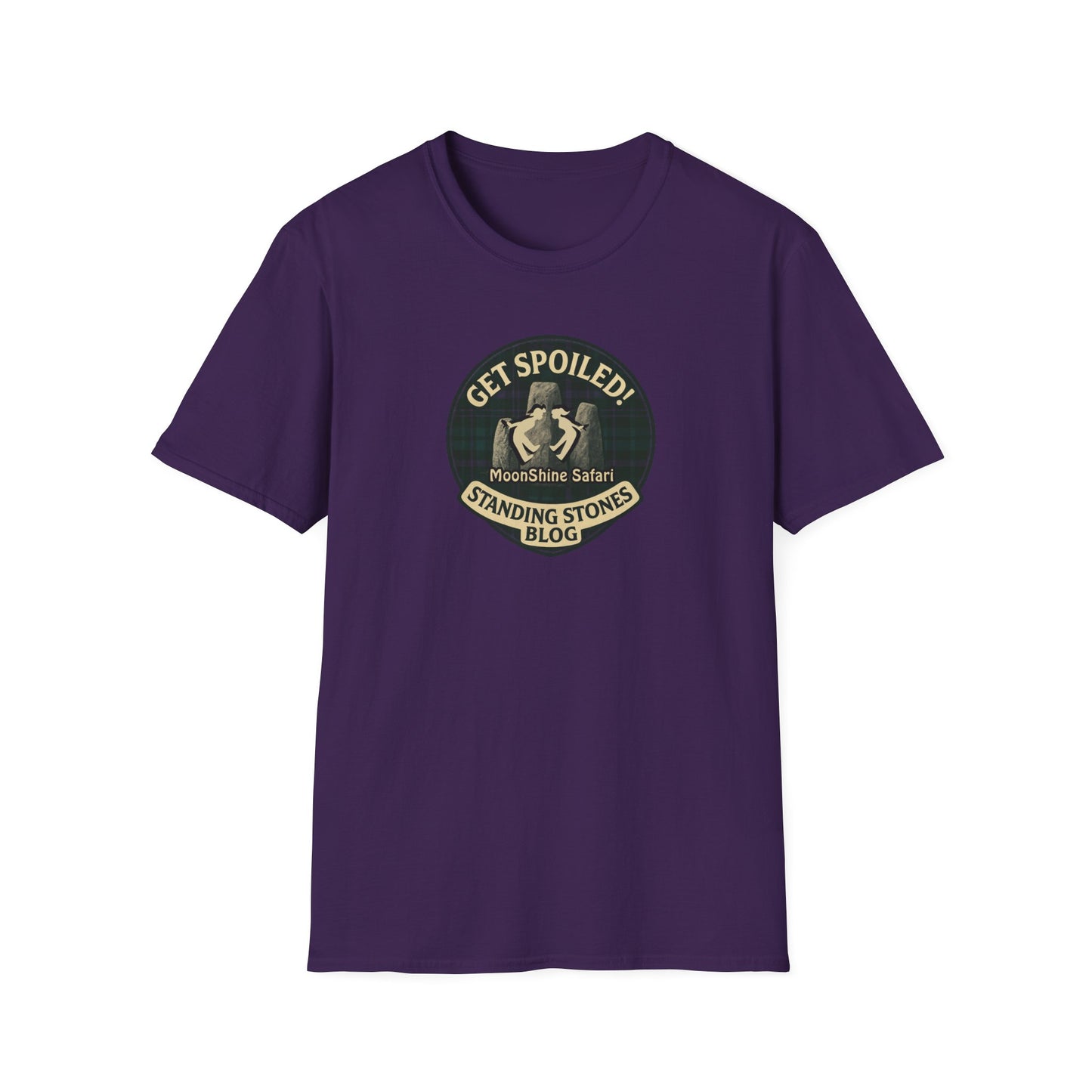 MoonShine Safari "Get Spoiled!" Standing Stones Blog Unisex Softstyle T-Shirt